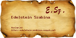 Edelstein Szabina névjegykártya