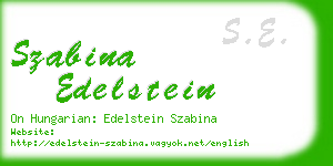 szabina edelstein business card